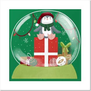 Penguin Snowglobe Posters and Art